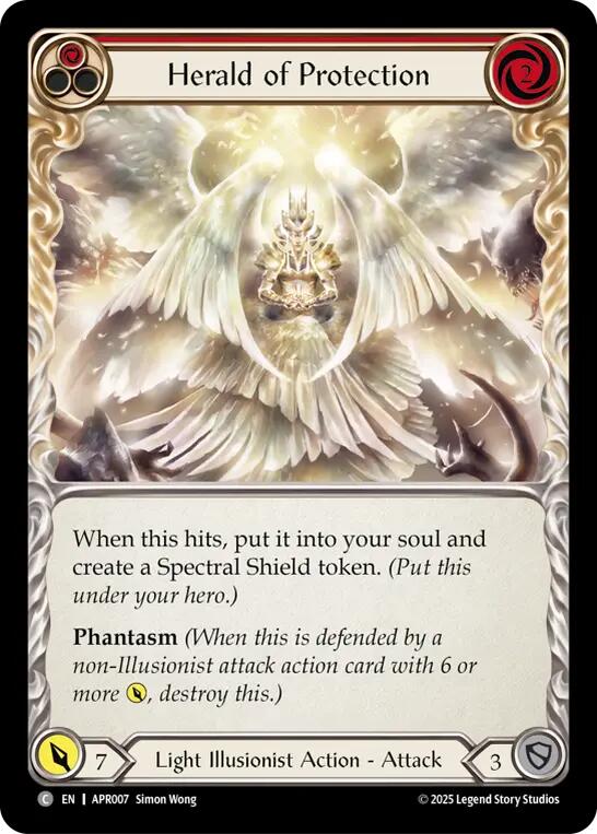 Herald of Protection (Red) [APR007] (Armory Deck: Legends Prism)