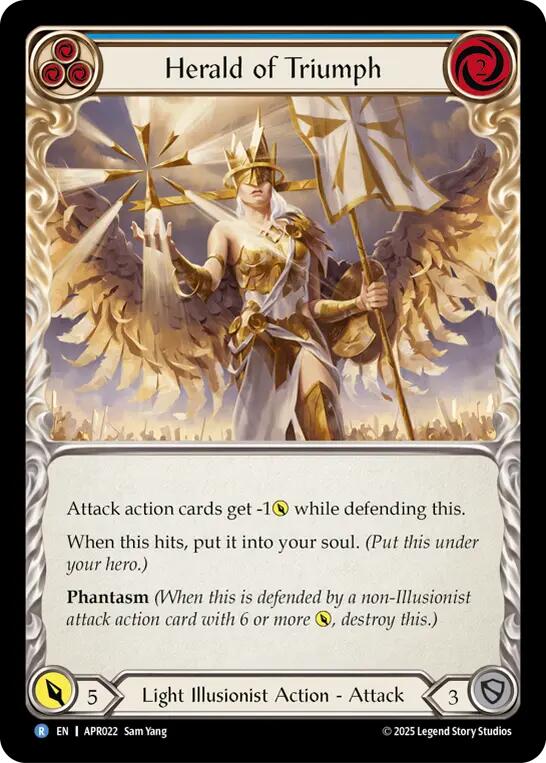 Herald of Triumph (Blue) [APR022] (Armory Deck: Legends Prism)