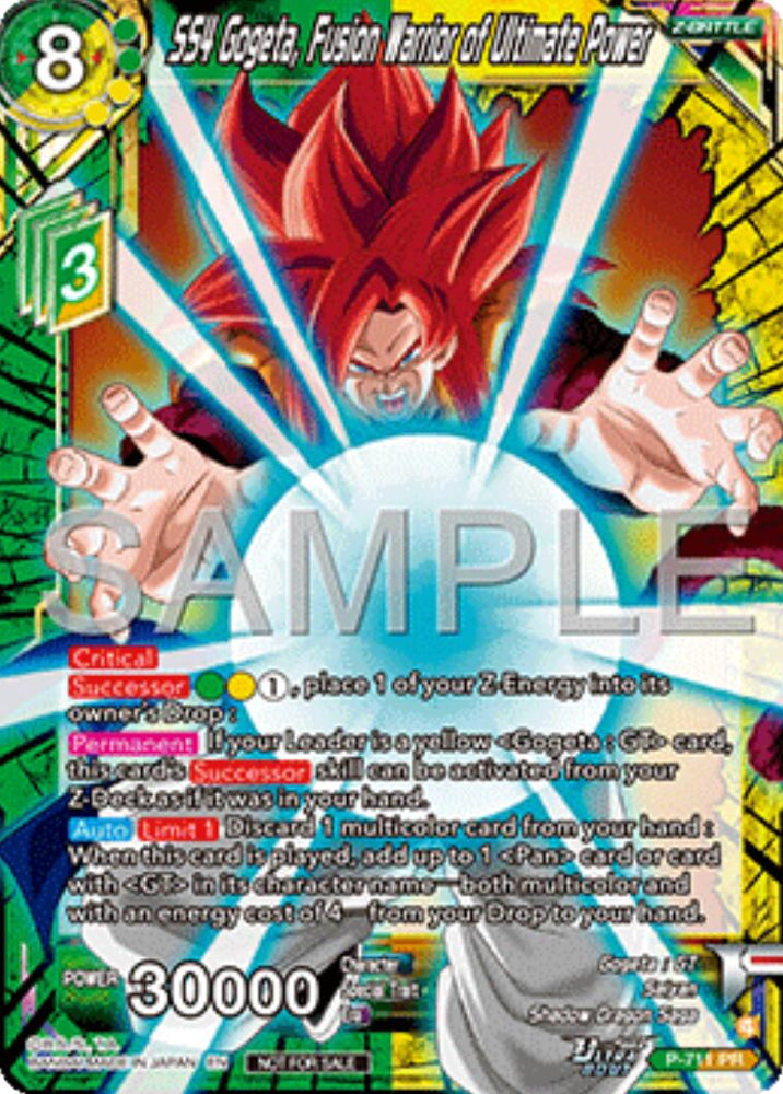SS4 Gogeta, Fusion Warrior of Ultimate Power (Ultra-Bout Series Tournament Pack Vol.13) (P-711) [Tournament Promotion Cards]