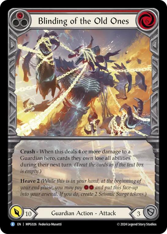 Blinding of the Old Ones (Extended Art) [MPG026] (Mastery Pack Guardian)  Rainbow Foil