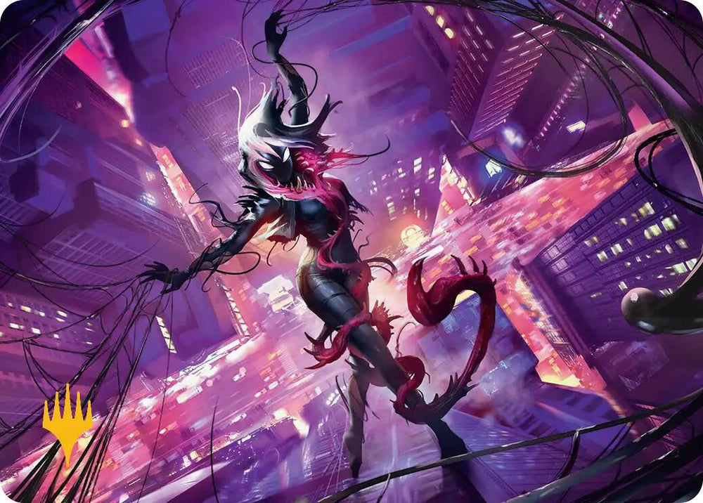 Gwenom, Remorseless Art Card (Gold-Stamped Planeswalker Symbol) [Marvel's Spider-Man Art Series]