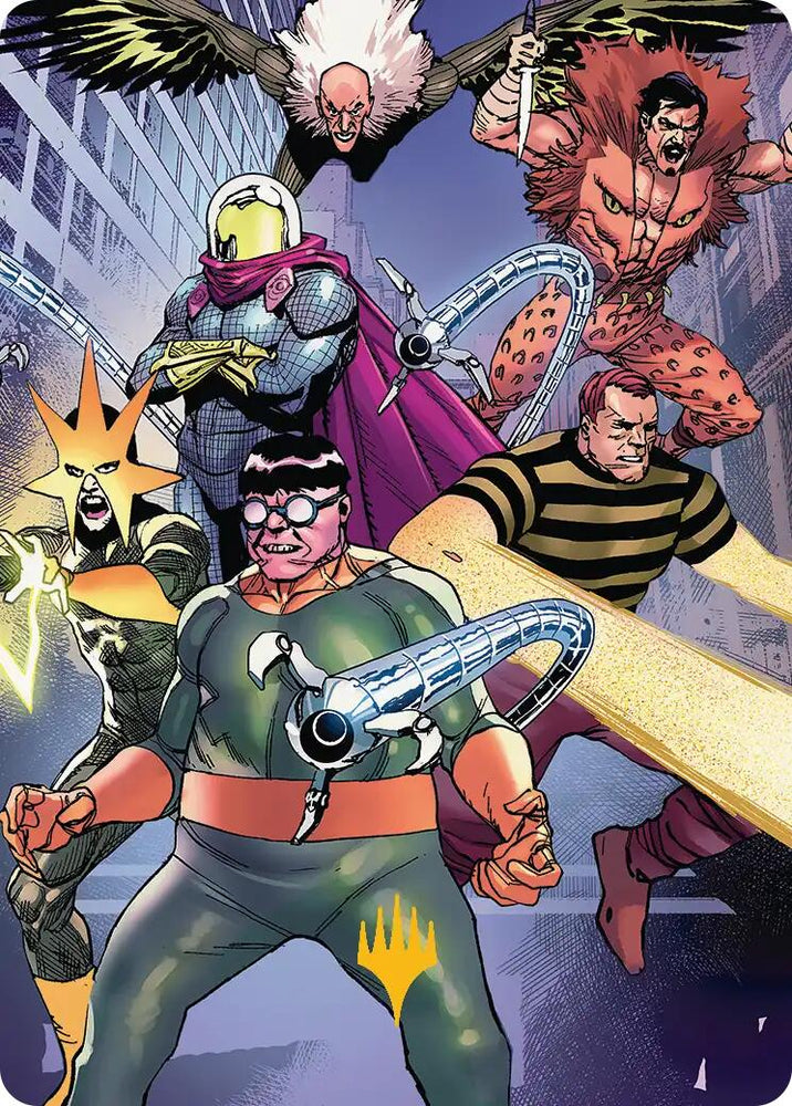 Behold the Sinister Six! Art Card (45/54) (Gold-Stamped Planeswalker Symbol) [Marvel's Spider-Man Art Series]