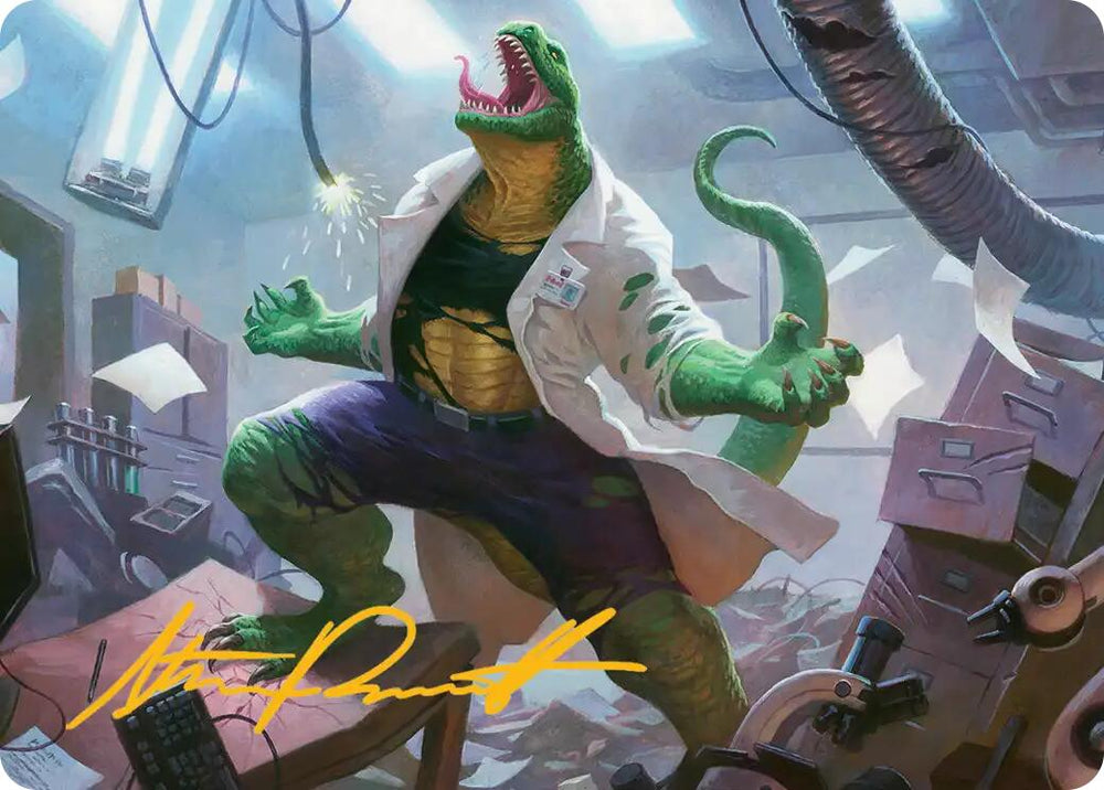 Lizard, Connors's Curse Art Card (Gold-Stamped Signature) [Marvel's Spider-Man Art Series]