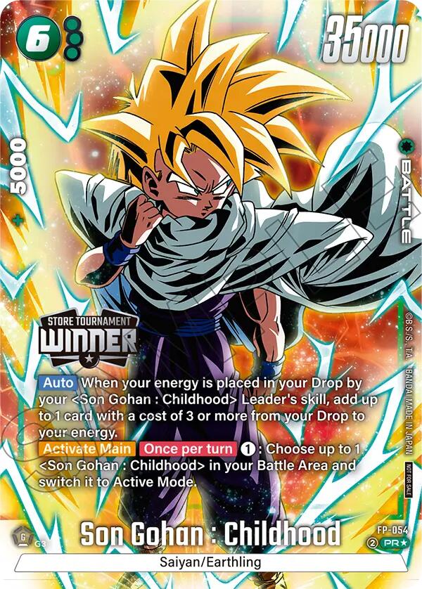 Son Gohan : Childhood (FP-054) (Tournament Pack 08 - Winner) [Fusion World Tournament Cards]