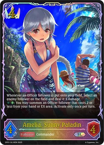 Amelia, Sunny Paladin (SL) (SP01-SL10EN) [Seaside Memories]