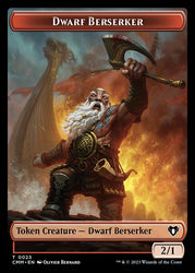 Zombie (0019) // Dwarf Berserker Double-Sided Token [Commander Masters Tokens]