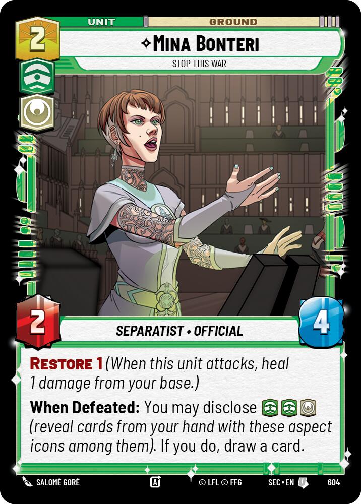 Mina Bonteri - Stop This War (Foil) (604) (604) [Secrets of Power]