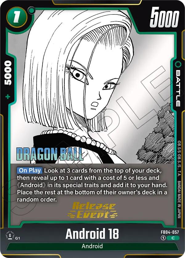 Android 18 [Manga Booster 02 Release Event Cards]