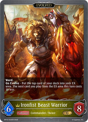Ironfist Beast Warrior (Evolved) (BP12-022EN) [Worldreaver's Descent]