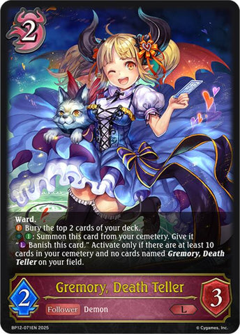 Gremory, Death Teller (BP12-071EN) [Worldreaver's Descent]