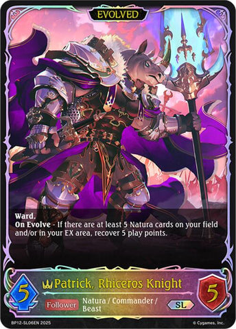 Patrick, Rhiceros Knight (Evolved) (BP12-SL06EN) [Worldreaver's Descent]