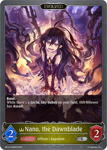 Nano, the Dawnblade (Evolved) - P05 (Foil) (BP12-P05EN) [Worldreaver's Descent]