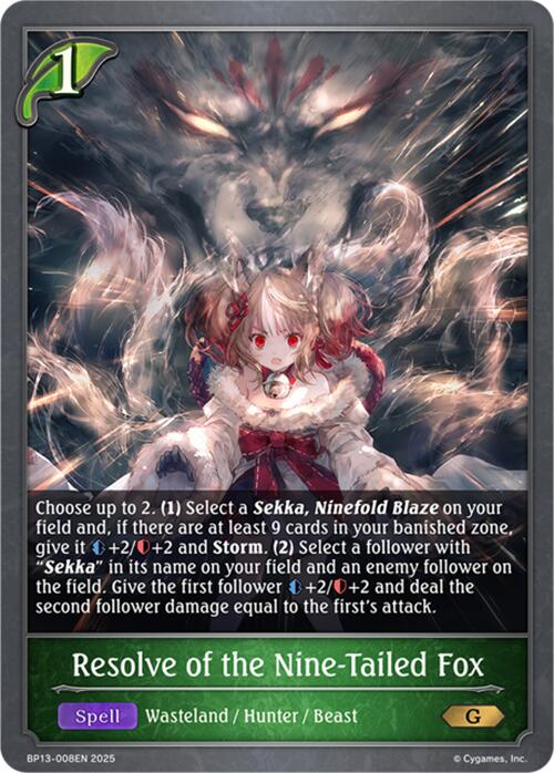 Resolve of the Nine-Tailed Fox (BP13-008EN) [Dominion of Darkness]