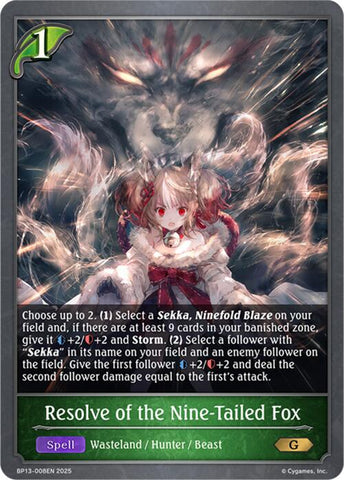 Resolve of the Nine-Tailed Fox (BP13-008EN) [Dominion of Darkness]