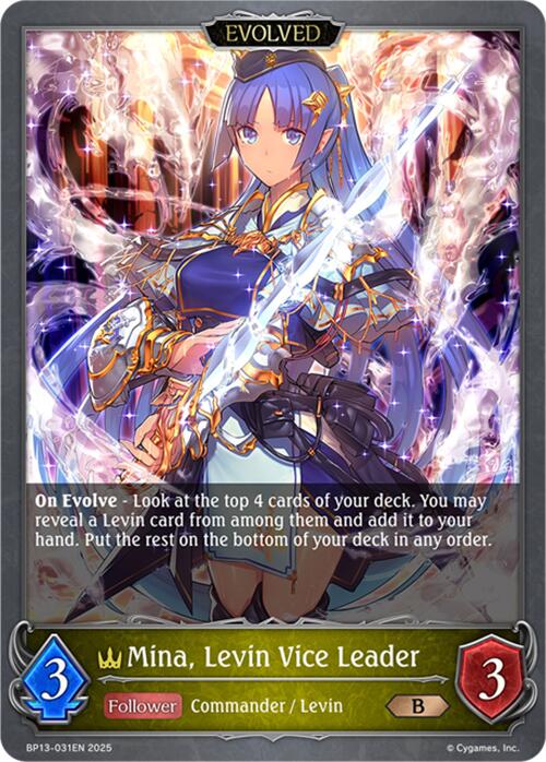 Mina, Levin Vice Leader (Evolved) (BP13-031EN) [Dominion of Darkness]