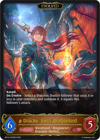 Drache, Fiery Dragonlord (Evolved) (BP13-055EN) [Dominion of Darkness]