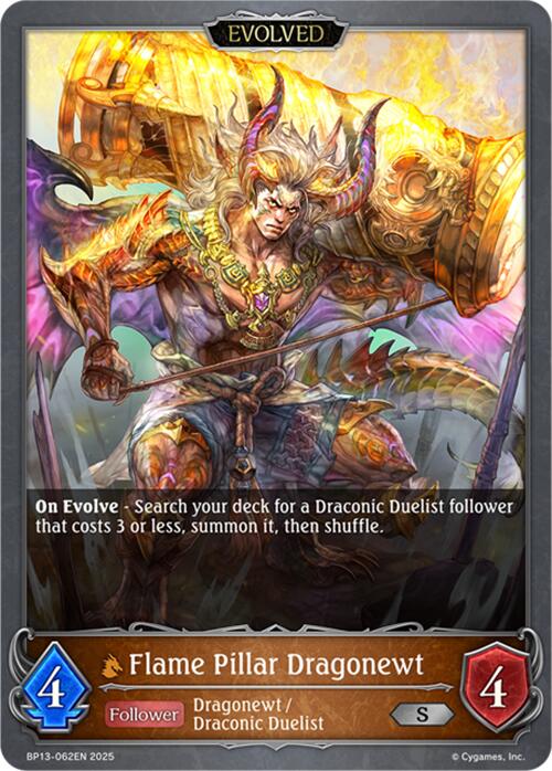 Flame Pillar Dragonewt (Evolved) (BP13-062EN) [Dominion of Darkness]