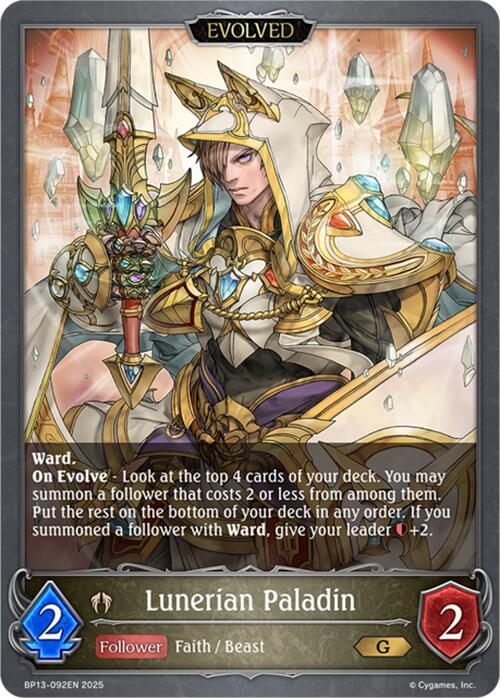 Lunerian Paladin (Evolved) (BP13-092EN) [Dominion of Darkness]