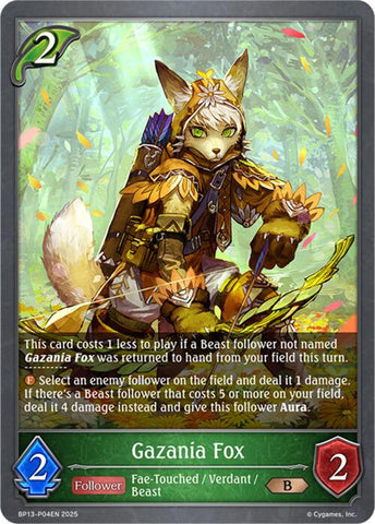 Gazania Fox - P04 (Foil) (BP13-P04EN) [Dominion of Darkness]