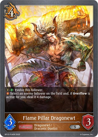Flame Pillar Dragonewt - P14 (Foil) (BP13-P14EN) [Dominion of Darkness]