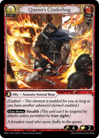 Queen's Cinderhog (Curio Foil) (093) [Phantom Monarchs]