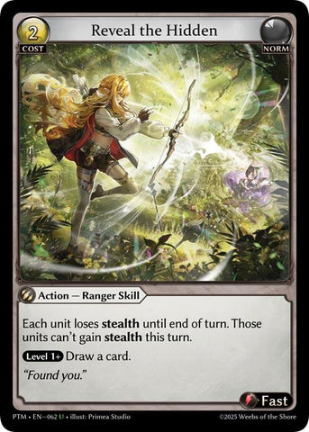 Reveal the Hidden (Curio Foil) (062) [Phantom Monarchs]
