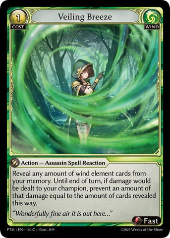 Veiling Breeze (Curio Foil) (160) [Phantom Monarchs]