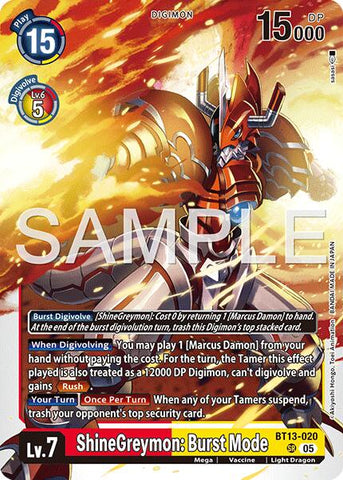 ShineGreymon: Burst Mode [BT13-020] [Advanced Booster Digimon Generation]