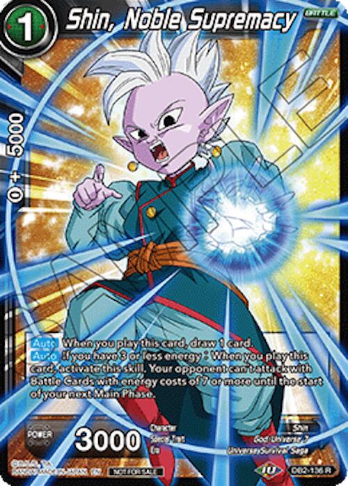 Shin, Noble Supremacy (Ultra-Bout Series Tournament Pack Vol.1) (DB2-136) [Tournament Promotion Cards]