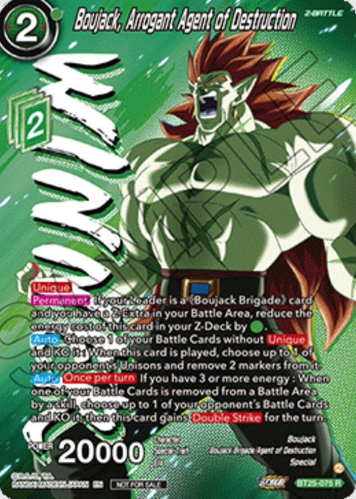 Boujack, Arrogant Agent of Destruction (Ultra-Bout Series Tournament Pack Vol.1) (Winner) (BT25-075) [Tournament Promotion Cards]