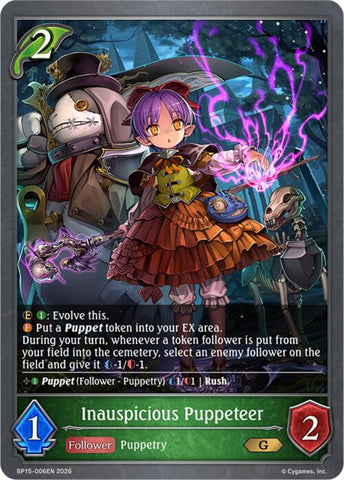 Inauspicious Puppeteer (BP15-006EN) [Trial of the Omens]