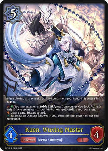 Kuon, Wuxing Master (BP15-041EN) [Trial of the Omens]