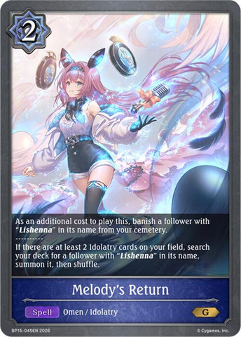 Melody's Return (BP15-045EN) [Trial of the Omens]