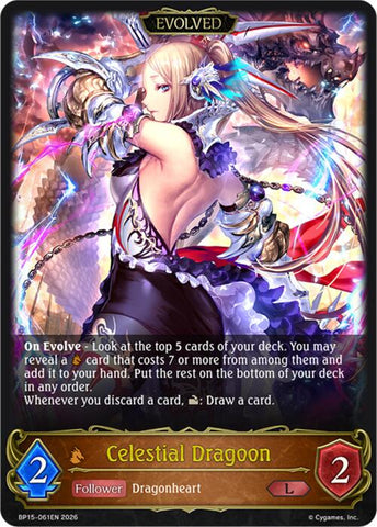 Celestial Dragoon (Evolved) (BP15-061EN) [Trial of the Omens]