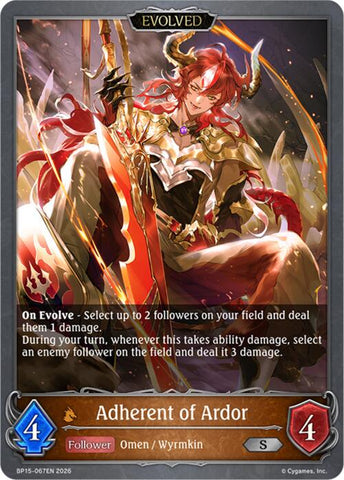 Adherent of Ardor (Evolved) (BP15-067EN) [Trial of the Omens]