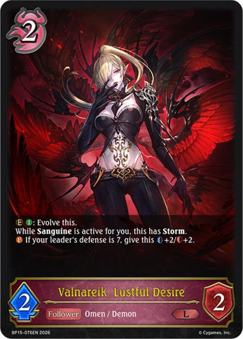 Valnareik, Lustful Desire (BP15-076EN) [Trial of the Omens]