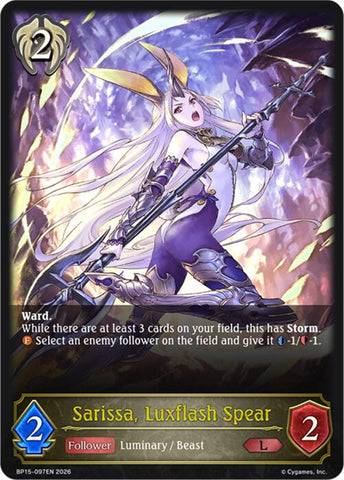 Sarissa, Luxflash Spear (BP15-097EN) [Trial of the Omens]