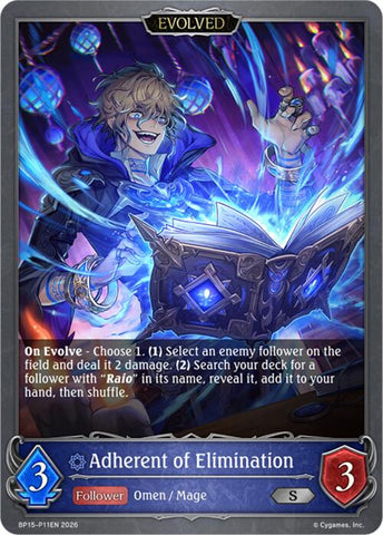Adherent of Elimination (Evolved) - P11 (Foil) (BP15-P11EN) [Trial of the Omens]