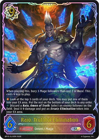 Raio, Truthful Elimination (BP15-SL10EN) [Trial of the Omens]