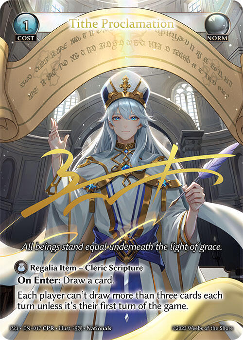 Tithe Proclamation (CPR) (017) [Promotional Cards]