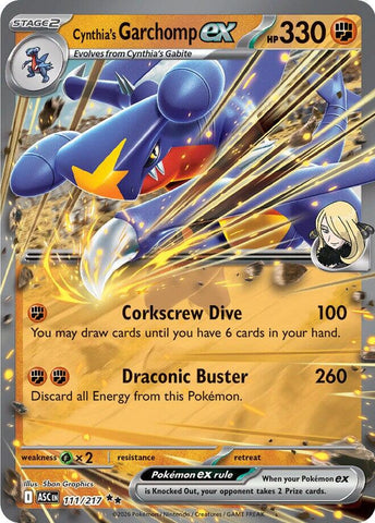 Cynthia's Garchomp ex (111/217) [Mega Evolution: Ascended Heroes]