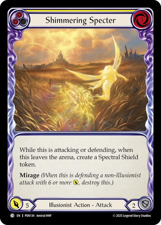 Shimmering Specter (Yellow) (Rainbow Foil) [PEN134] (Compendium of Rathe)  Rainbow Foil