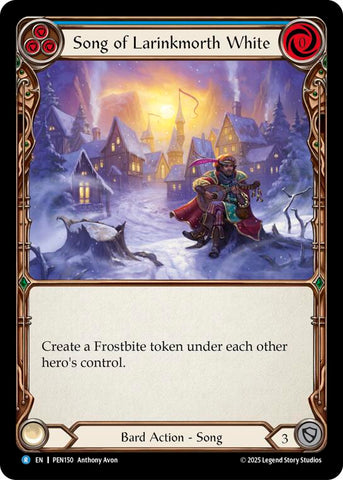 Song Of Larinkmorth White (Blue) (Rainbow Foil) [PEN150] (Compendium of Rathe)  Rainbow Foil