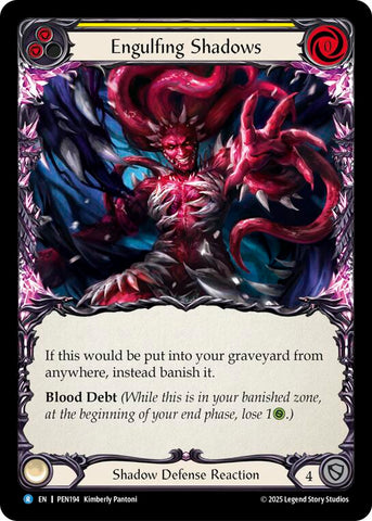 Engulfing Shadows (Yellow) (Rainbow Foil) [PEN194] (Compendium of Rathe)  Rainbow Foil