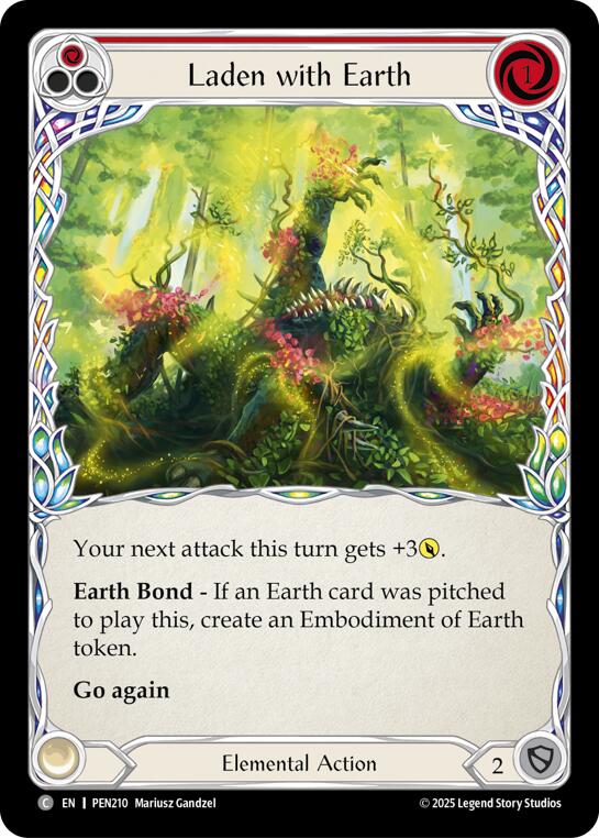 Laden With Earth (Red) (Regular) [PEN210] (Compendium of Rathe)