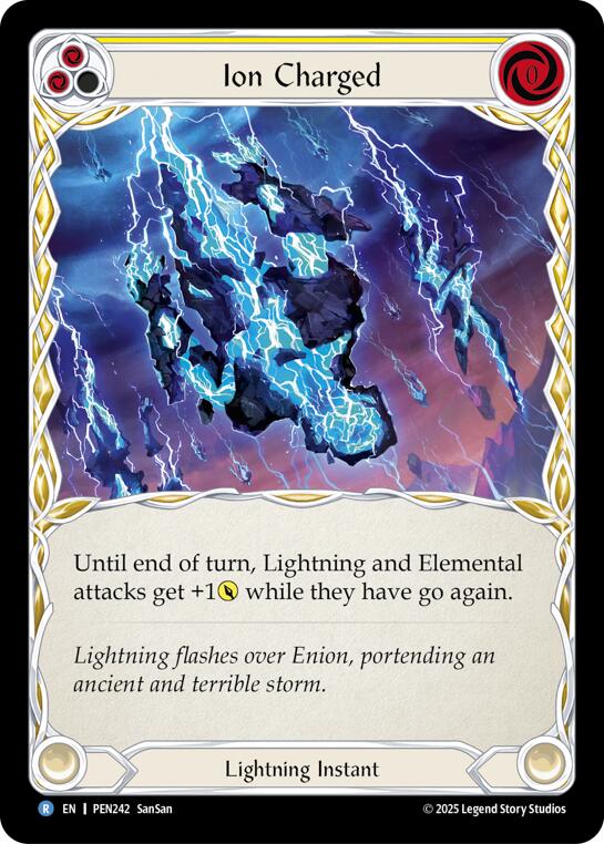Ion Charged (Yellow) (Rainbow Foil) [PEN242] (Compendium of Rathe)  Rainbow Foil