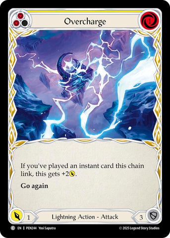 Overcharge (Yellow) (Rainbow Foil) [PEN244] (Compendium of Rathe)  Rainbow Foil