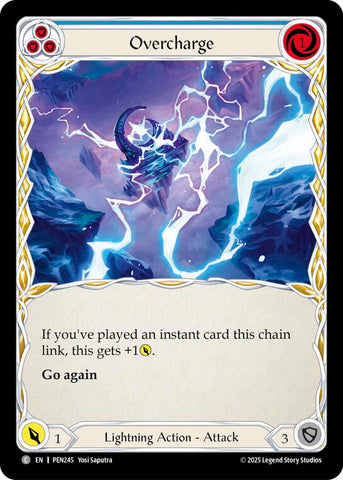 Overcharge (Blue) (Rainbow Foil) [PEN245] (Compendium of Rathe)  Rainbow Foil