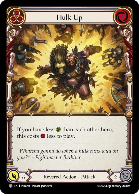 Hulk Up (Blue) (Rainbow Foil) [PEN293] (Compendium of Rathe)  Rainbow Foil