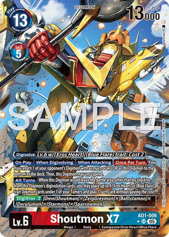 Shoutmon X7 [AD1-006] (Alternate Art) [Advanced Booster Digimon Generation]